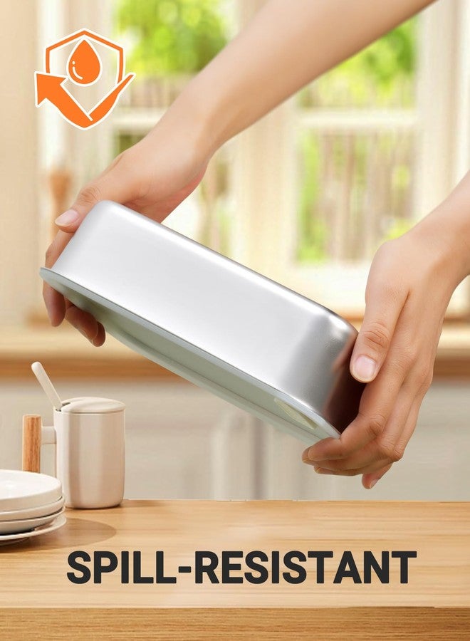 Docusvect 1.3L Replaceable Inner Container for Rechargeable Heated Lunch Box, Stainless Steel Meal Container with Leak-Proof Lid and Removable Tray Divider, Dishwasher Safe - Image 4